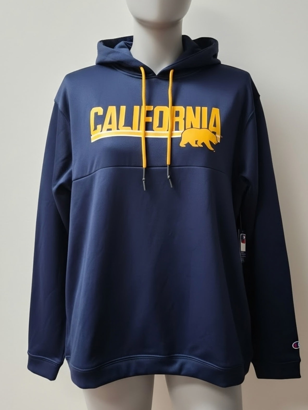 Champion Navy 3/4 Zip Sweatshirt with Yellow California Logo